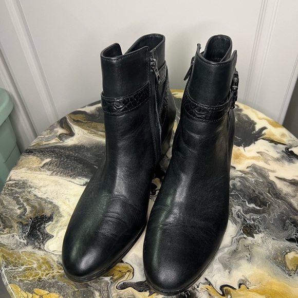 Coach Paulina Leather Boot Snakeskin Embossed - Picture 2 of 10